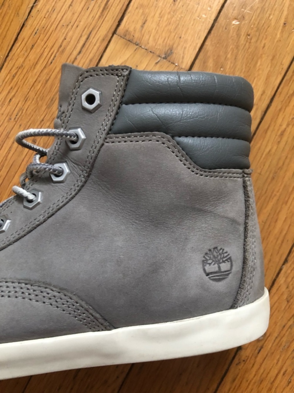 Timberland Grey Nubuck High-Top Sneaker